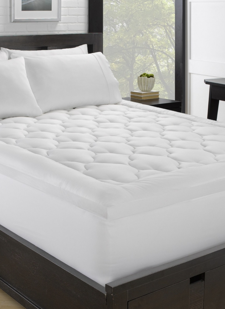 Mattress Topper -100% Cotton Plush Gel Fiber Filled, Just $27.73 ($150 ...